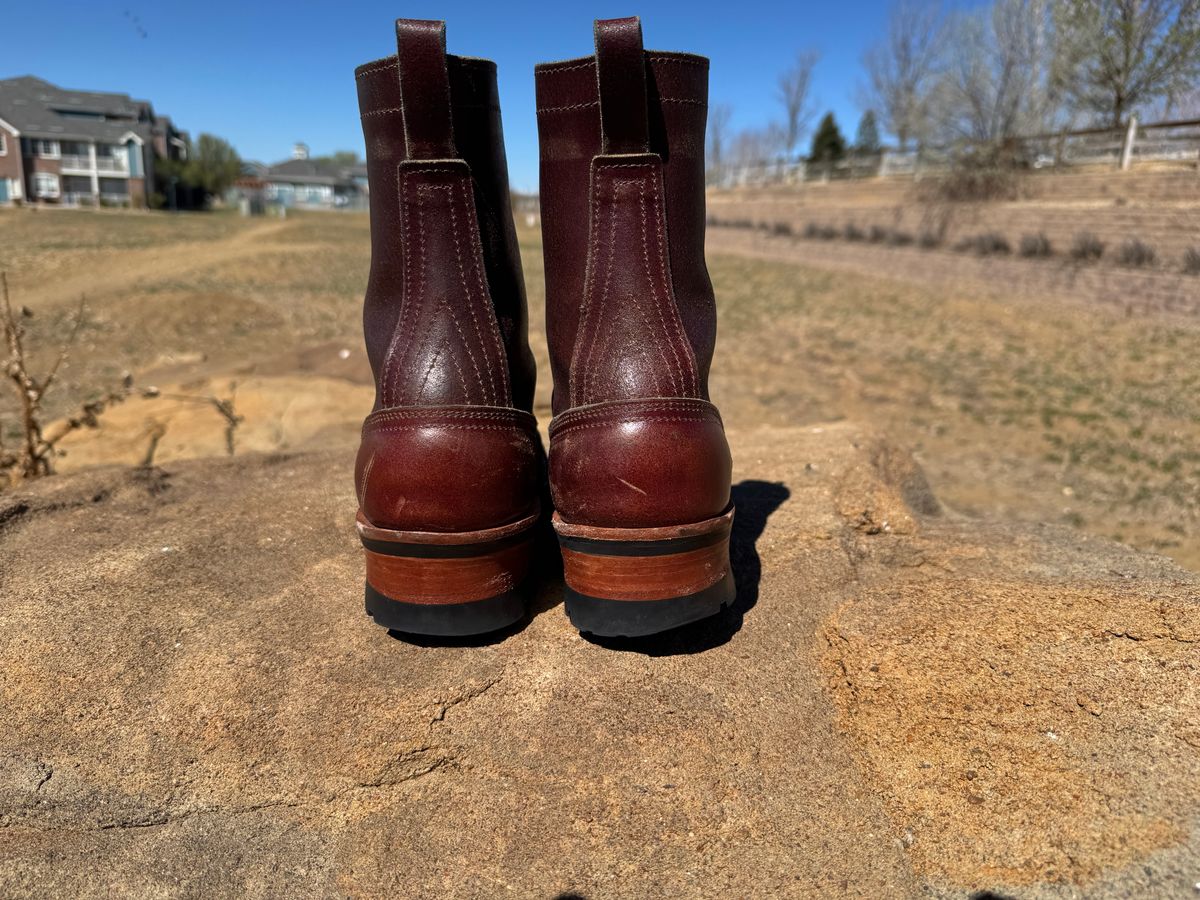 Photo by bootbrodrew on April 5, 2026 of the Nicks Lace Up Heritage in Horween Tan Waxed Flesh.