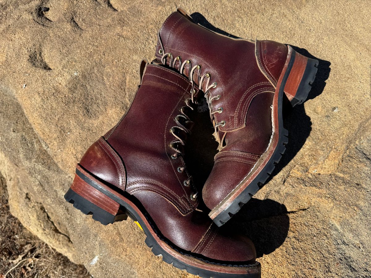 Photo by bootbrodrew on April 5, 2026 of the Nicks Lace Up Heritage in Horween Tan Waxed Flesh.