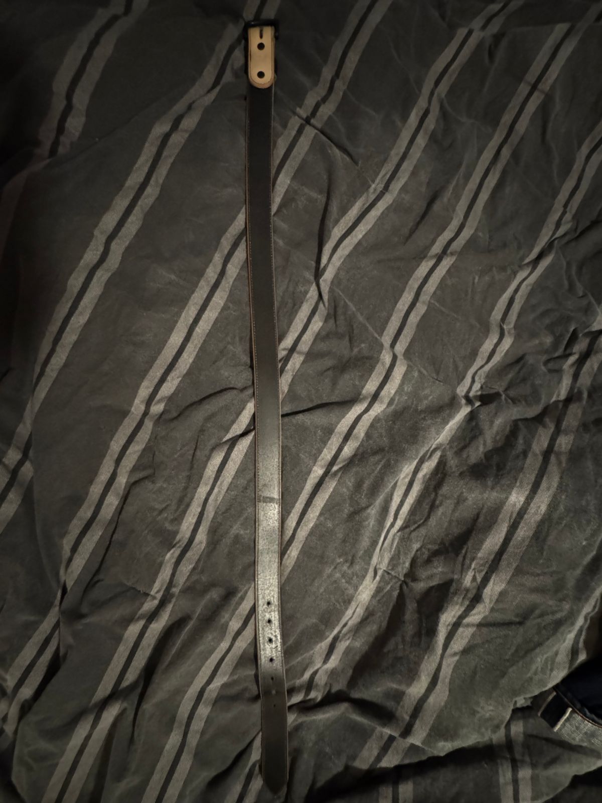 Photo by bootbrodrew on December 5, 2025 of the Nicks Blackout Dome Belt in Wickett & Craig Natural Veg Tan.