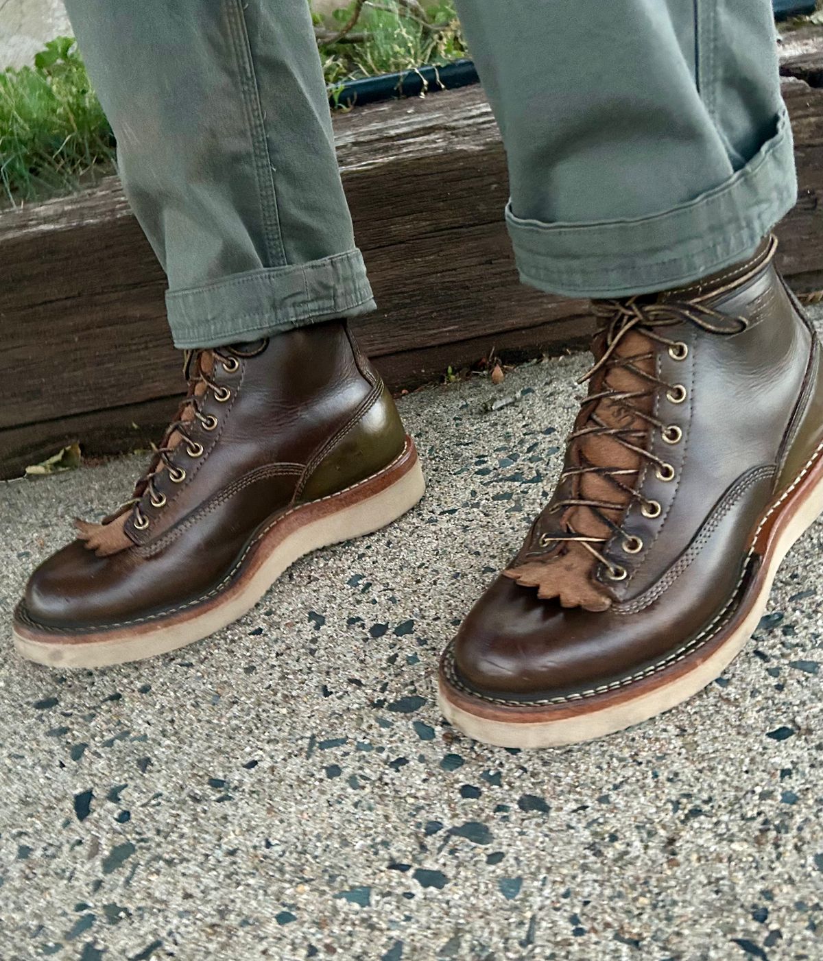 Photo by Vic on June 13, 2026 of the White's C350ltt-cs in Horween Greener Pastures Dublin.