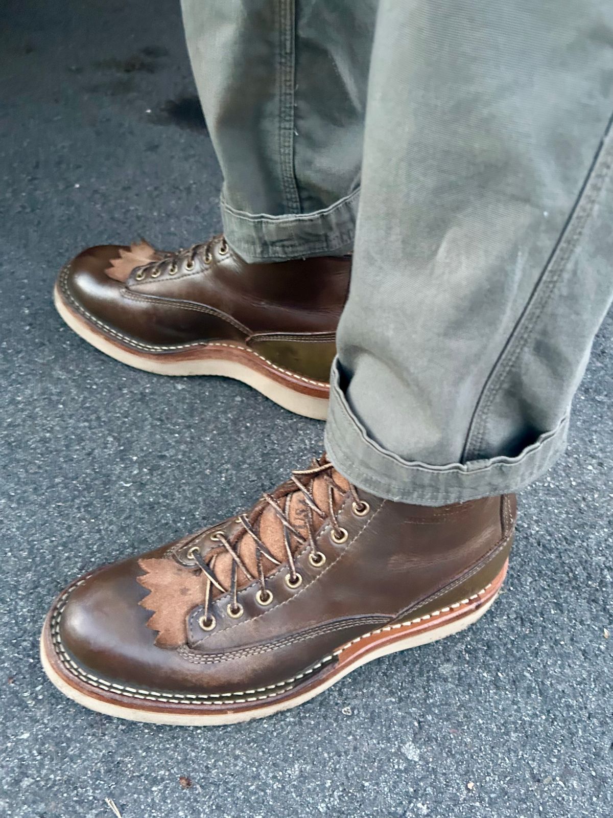 Photo by Vic on June 13, 2026 of the White's C350ltt-cs in Horween Greener Pastures Dublin.