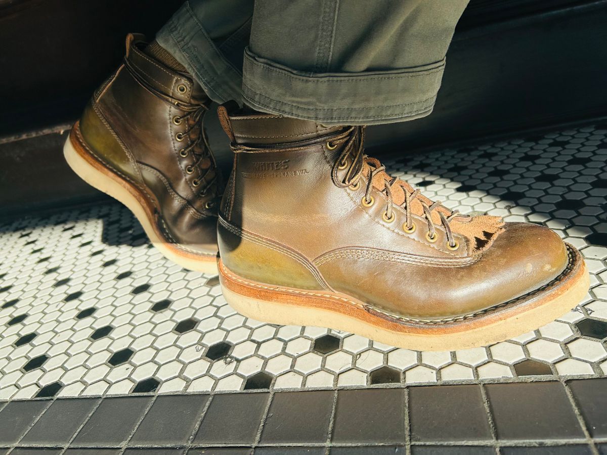 Photo by Vic on June 13, 2026 of the White's C350ltt-cs in Horween Greener Pastures Dublin.