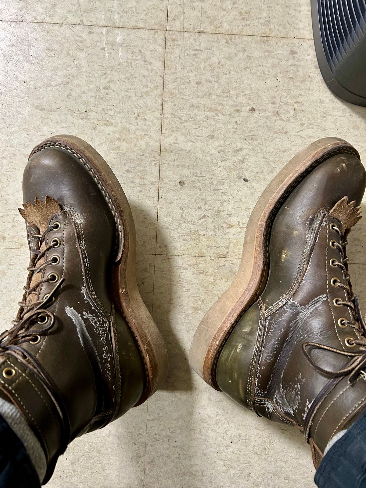 Photo by Vic on November 18, 2025 of the Whites Green Pasture Lace To Toe C350ltt-cs in Horween Greener Pastures Dublin.