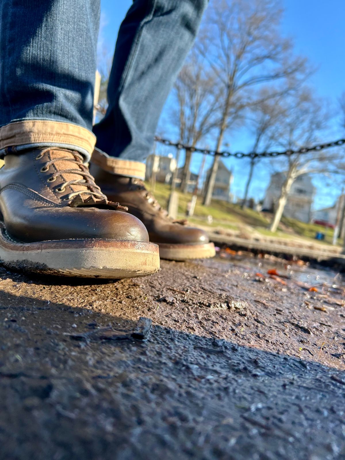 Photo by Vic on March 24, 2026 of the Whites Green Pasture Lace To Toe C350ltt-cs in Horween Greener Pastures Dublin.