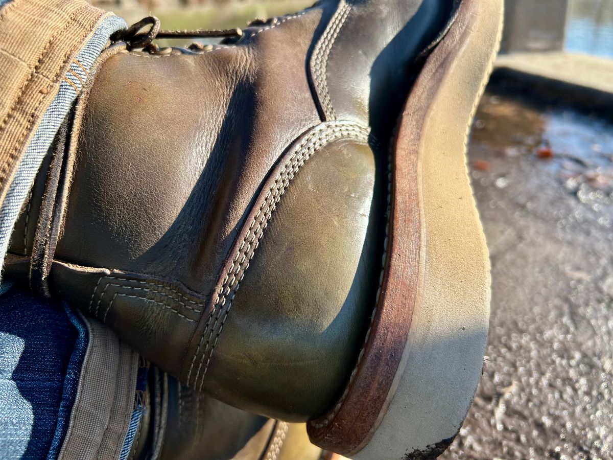 Photo by Vic on March 24, 2026 of the Whites Green Pasture Lace To Toe C350ltt-cs in Horween Greener Pastures Dublin.