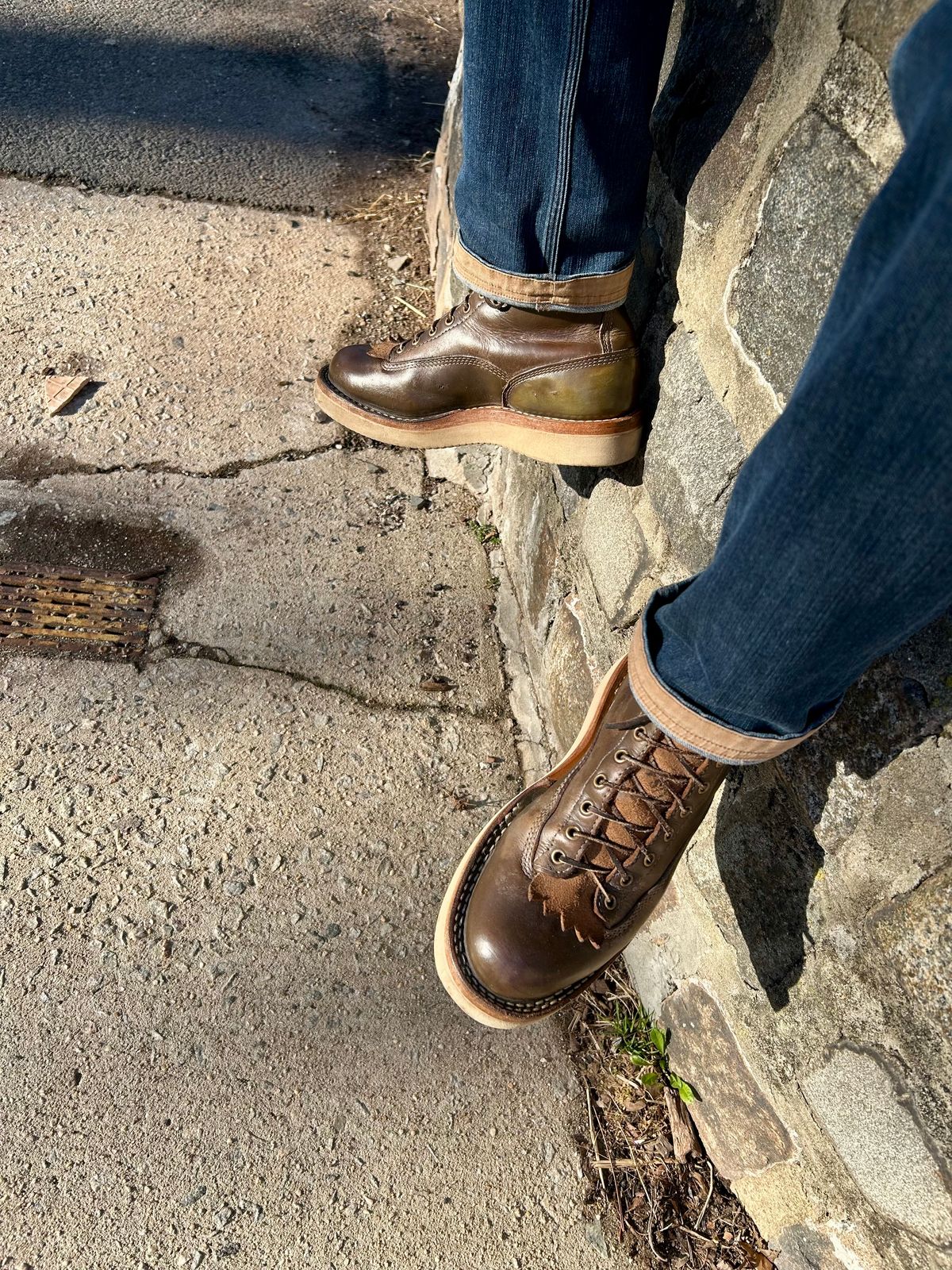 Photo by Vic on March 24, 2026 of the Whites Green Pasture Lace To Toe C350ltt-cs in Horween Greener Pastures Dublin.