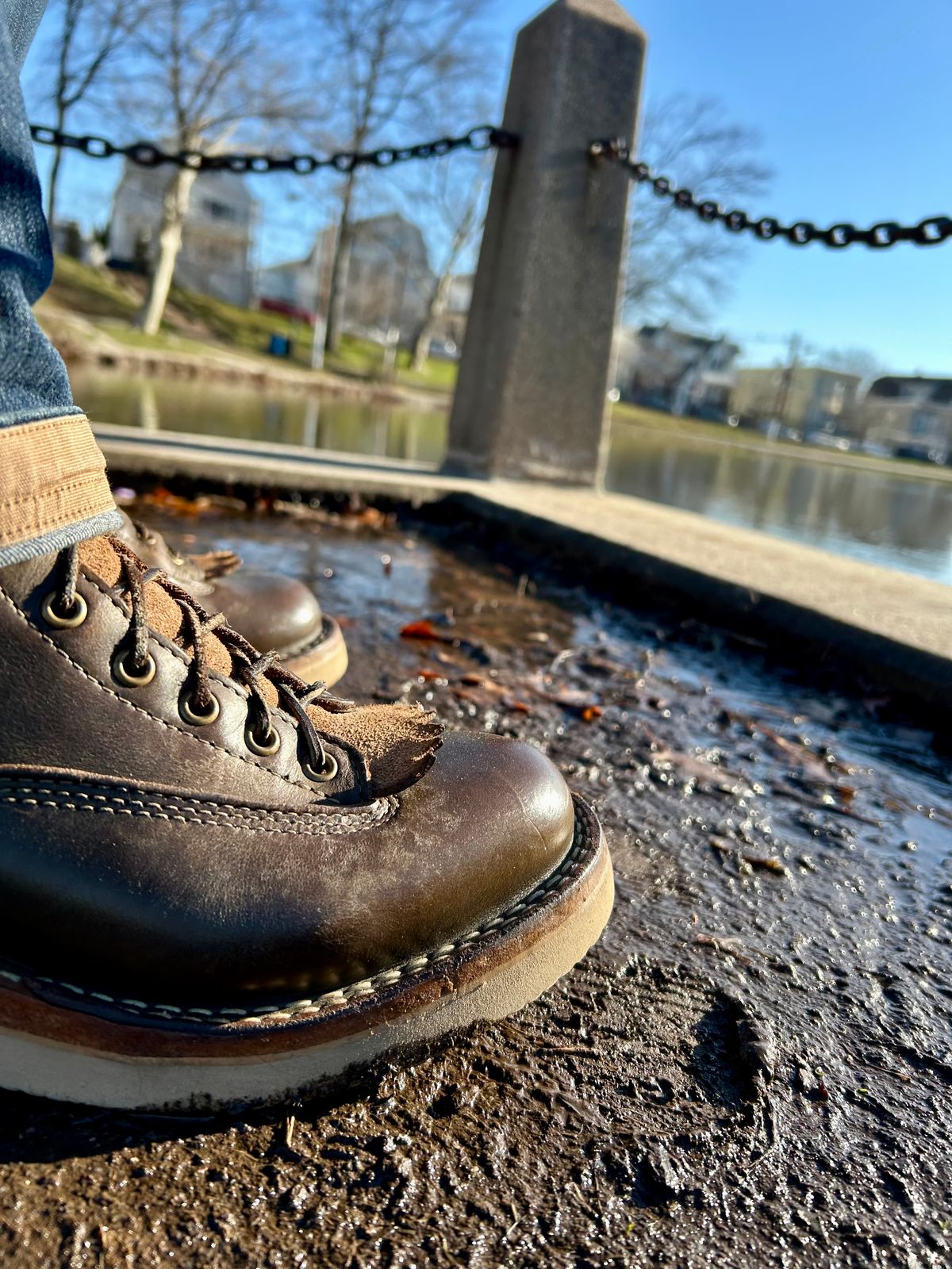 Photo by Vic on March 24, 2026 of the Whites Green Pasture Lace To Toe C350ltt-cs in Horween Greener Pastures Dublin.