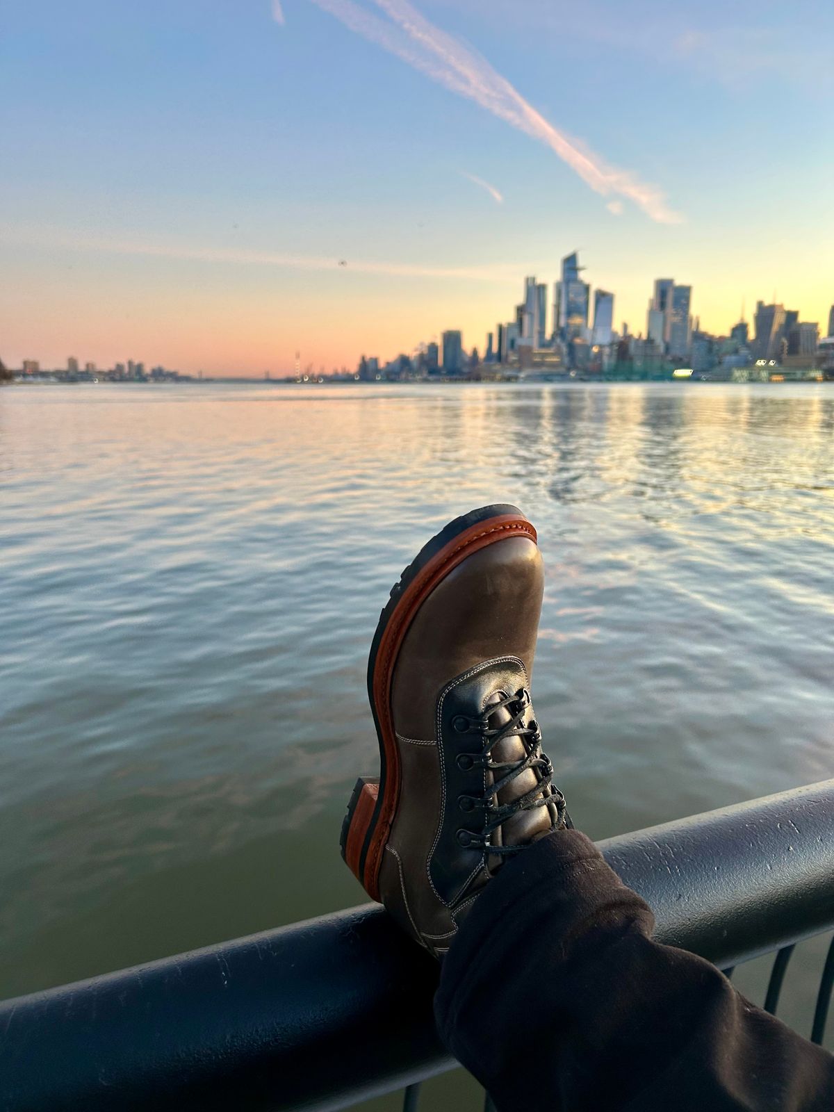 Photo by Vic on January 3, 2026 of the Blkbrd Shoemaker Bulwark Trek Boot in Horween Green Horse Rump.