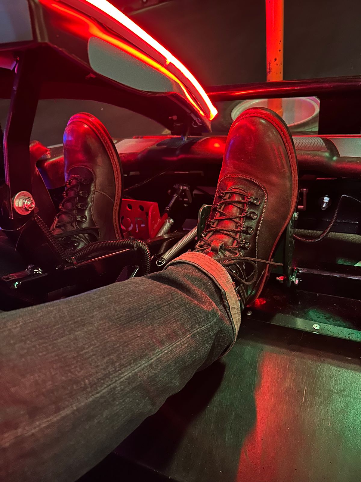 Photo by Vic on January 18, 2026 of the Blkbrd Shoemaker Bulwark Trek Boot in Horween Green Horse Rump.