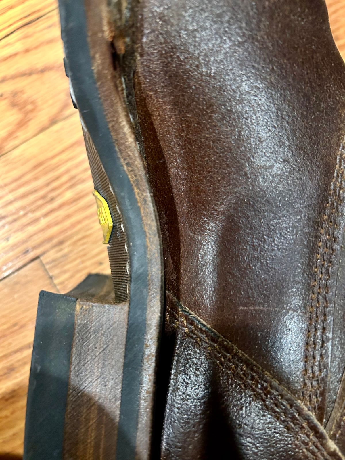 Photo by Vic on February 10, 2026 of the White's Nomad Engineer Boots in Horween Cinnamon Waxed Flesh.