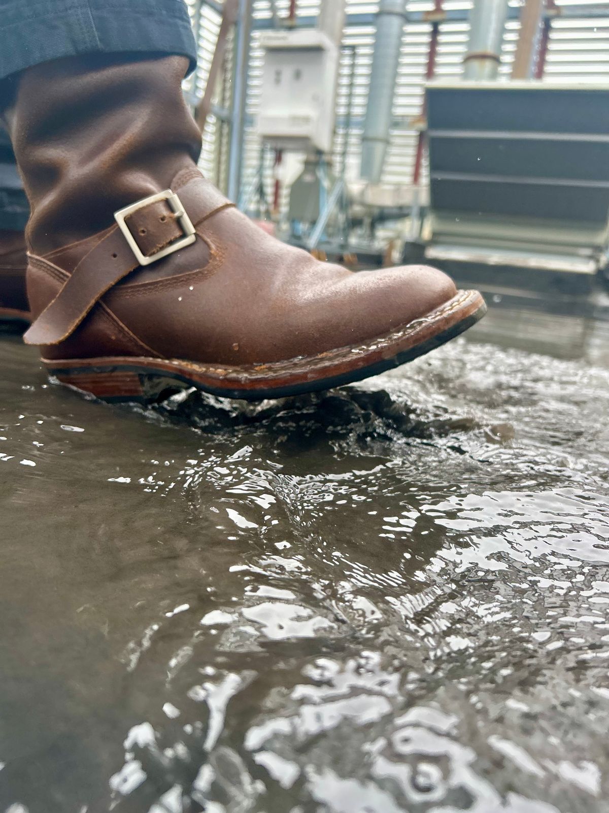 Photo by Vic on May 21, 2026 of the White's Nomad Engineer Boots in Horween Cinnamon Waxed Flesh.