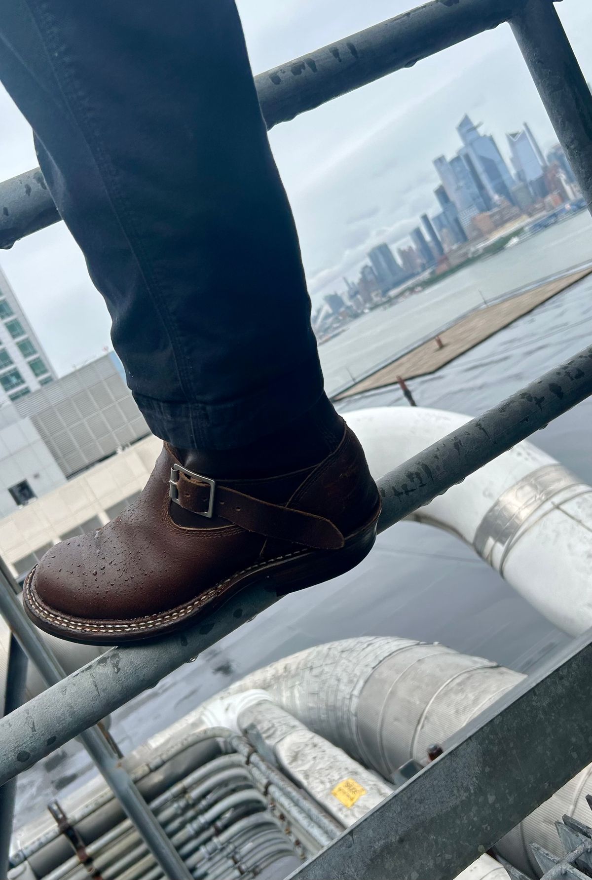 Photo by Vic on May 21, 2026 of the White's Nomad Engineer Boots in Horween Cinnamon Waxed Flesh.
