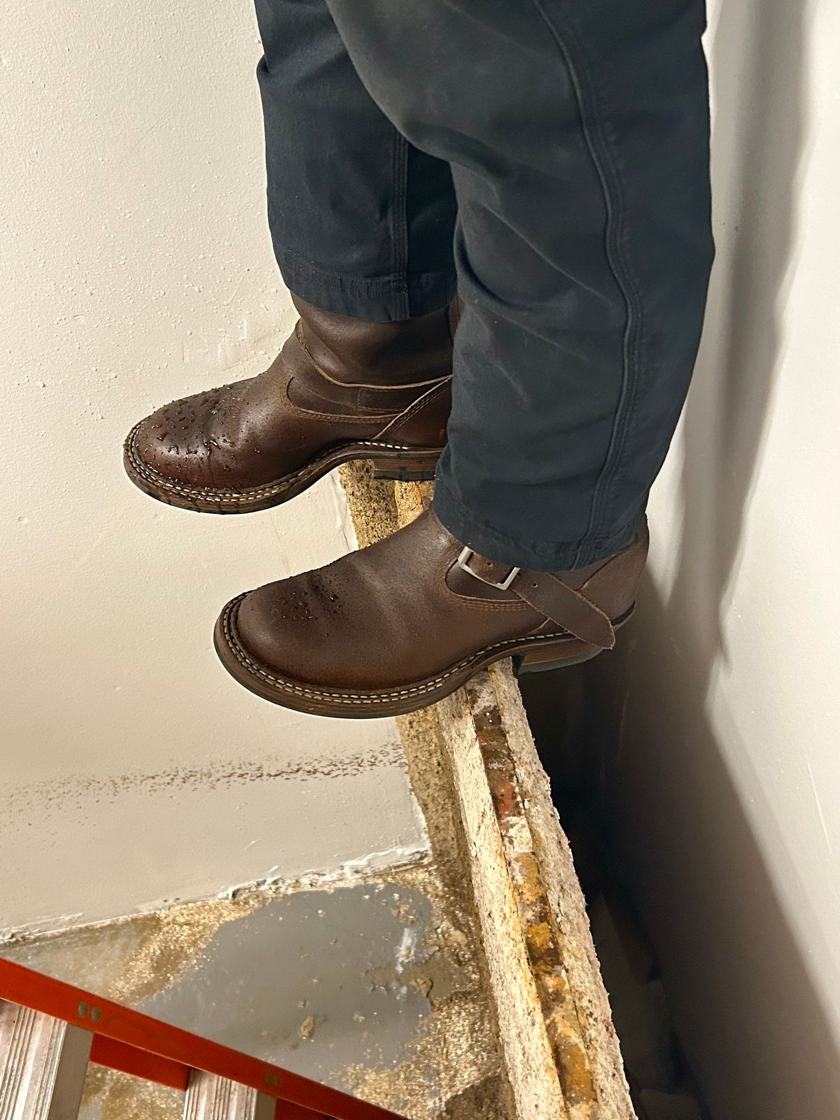Photo by Vic on May 22, 2026 of the White's Nomad Engineer Boots in Horween Cinnamon Waxed Flesh.