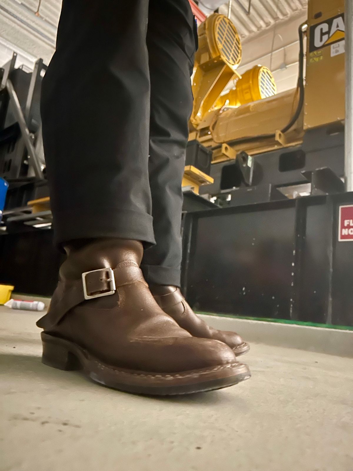 Photo by Vic on June 10, 2026 of the White's Nomad Engineer Boots in Horween Cinnamon Waxed Flesh.