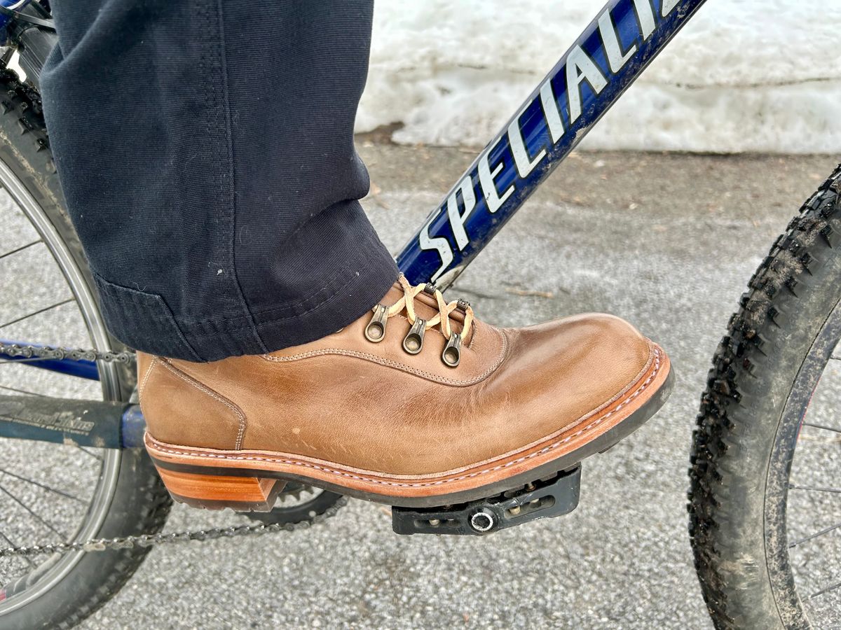 Photo by Vic on February 15, 2026 of the Blkbrd Shoemaker Bulwark Trek Boot in Horween Natural Chromepak.
