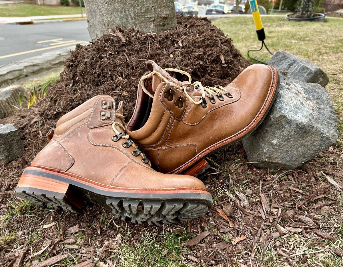 Photo by Vic on March 8, 2026 of the Blkbrd Shoemaker Bulwark Trek Boot in Horween Natural Chromepak.