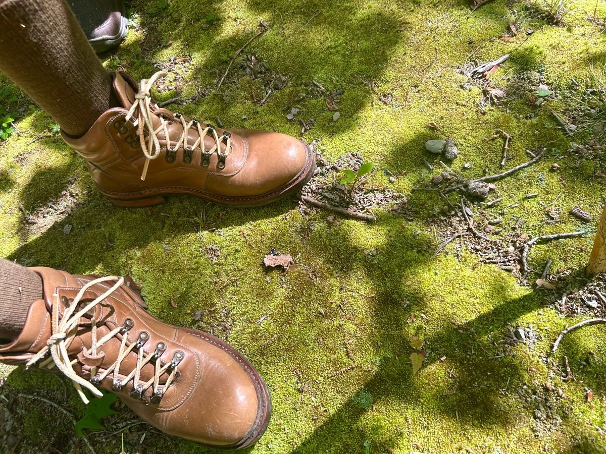 Photo by Vic on May 26, 2026 of the Blkbrd Shoemaker Bulwark Trek Boot in Horween Natural Chromepak.