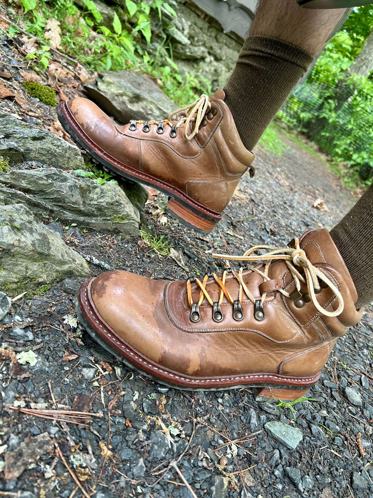 Photo by Vic on May 28, 2026 of the Blkbrd Shoemaker Bulwark Trek Boot in Horween Natural Chromepak.