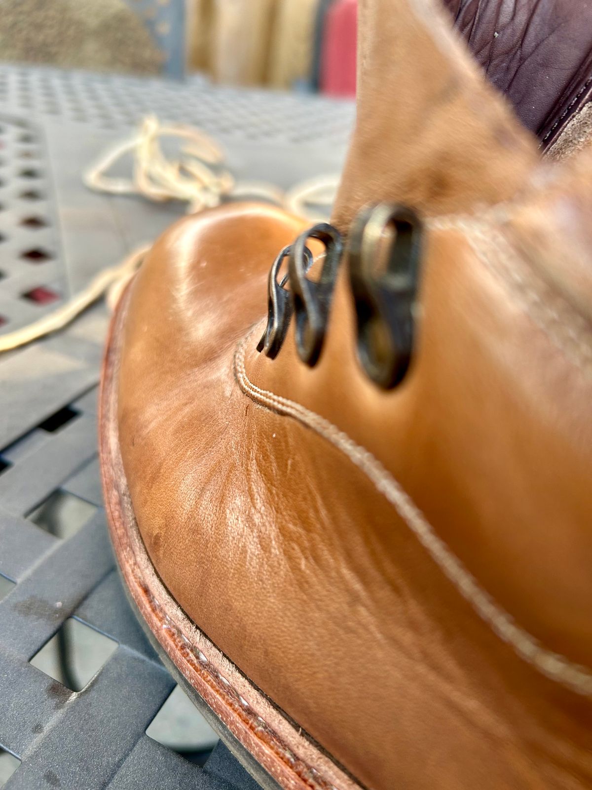 Photo by Vic on May 31, 2026 of the Blkbrd Shoemaker Bulwark Trek Boot in Horween Natural Chromepak.