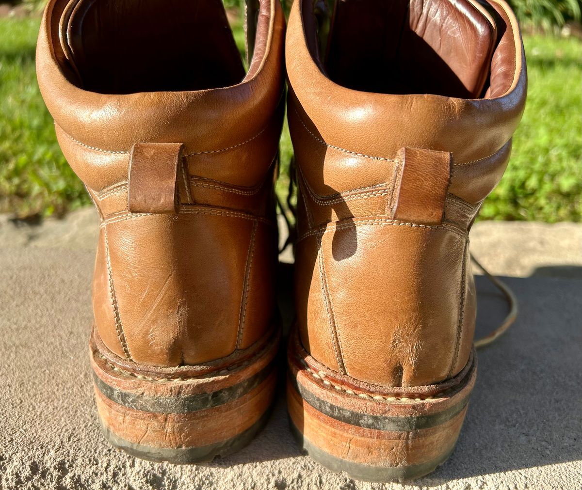 Photo by Vic on May 31, 2026 of the Blkbrd Shoemaker Bulwark Trek Boot in Horween Natural Chromepak.