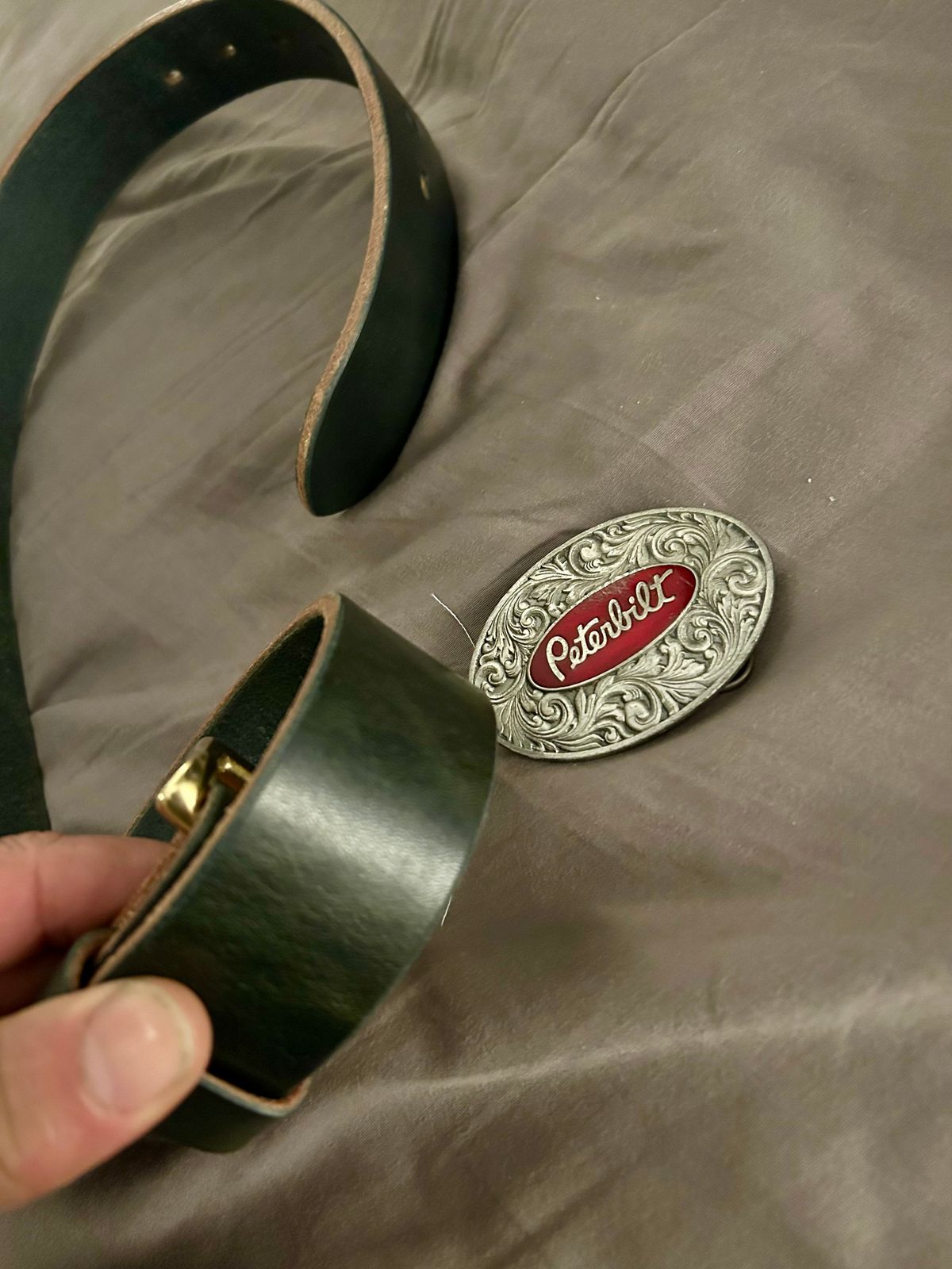 Photo by Vic on April 26, 2026 of the Nicks Work Belt in Wickett & Craig Slate Double Stuffed.