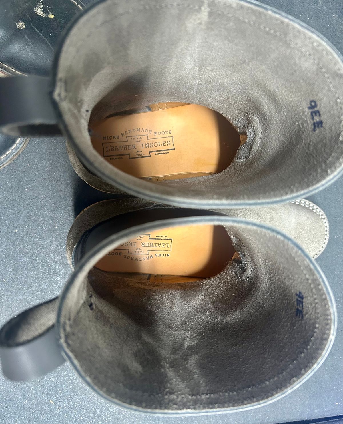 Photo by Vic on June 9, 2026 of the Nicks Doc Wellington in 1964 Ash Grey (7-8oz).