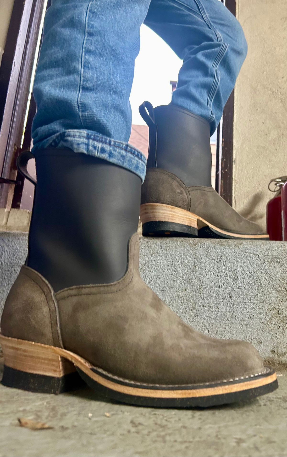 Photo by Vic on June 10, 2026 of the Nicks Doc Wellington in 1964 Ash Grey (7-8oz).