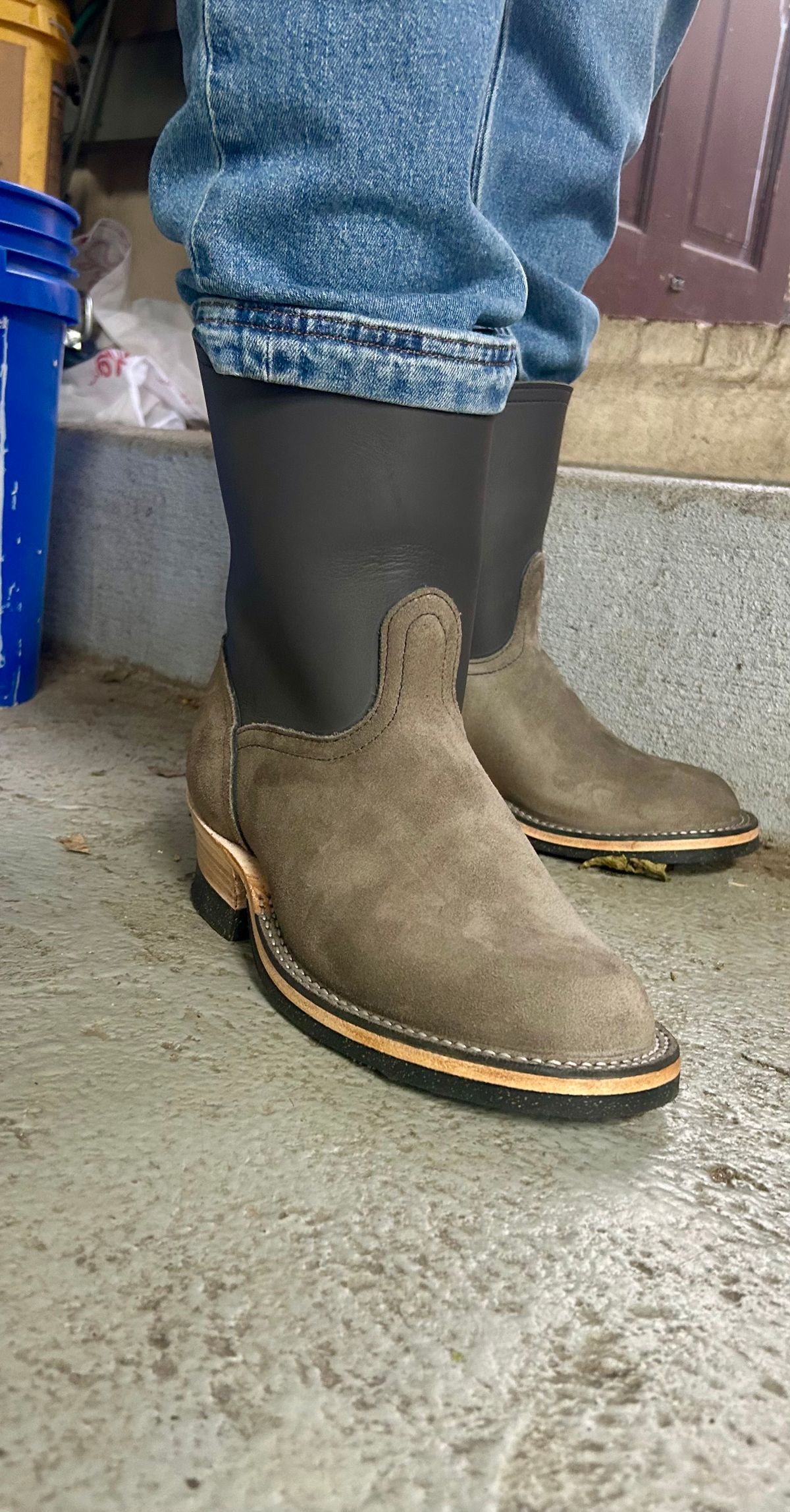 Photo by Vic on June 10, 2026 of the Nicks Doc Wellington in 1964 Ash Grey (7-8oz).