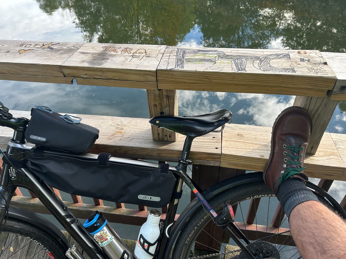 Photo by Vic on October 15, 2025 of the Brooks Saddle in Unknown Natural Veg Tan.