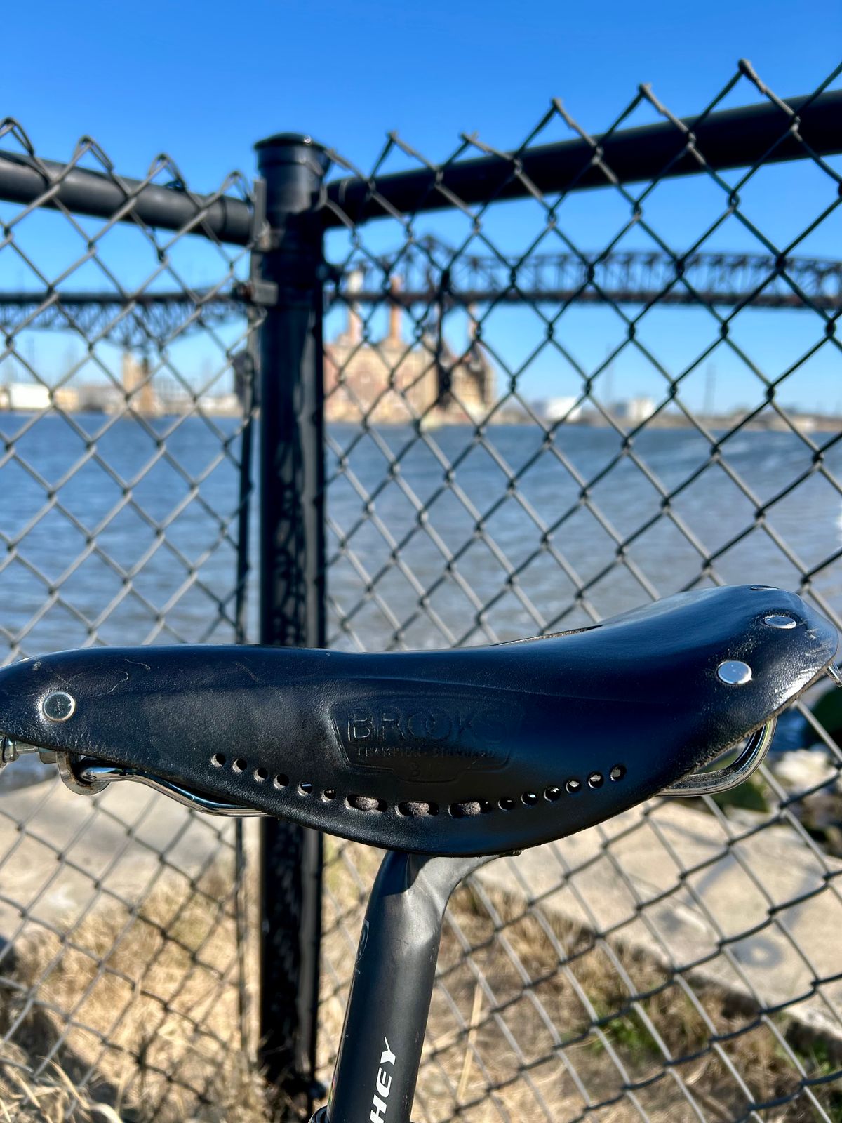 Photo by Vic on April 8, 2026 of the Brooks Saddle in Unknown Natural Veg Tan.