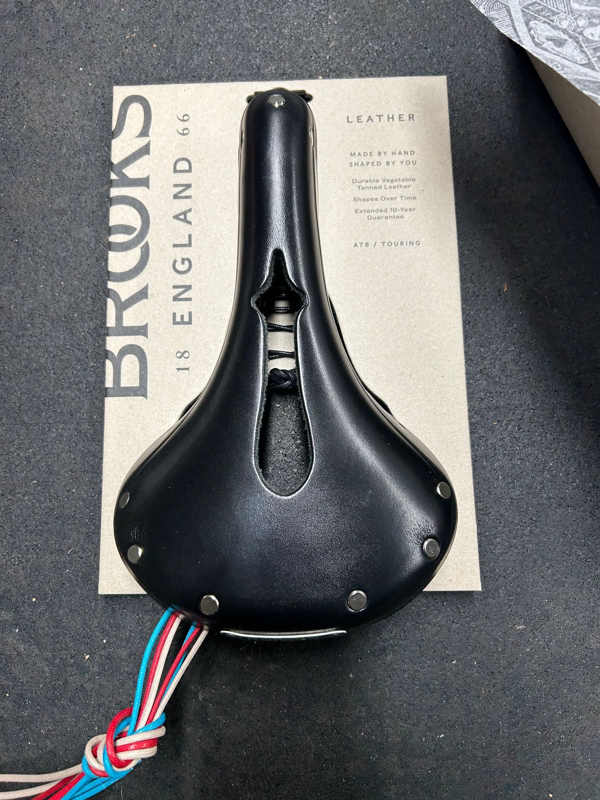 Photo by Vic on May 1, 2026 of the Brooks Saddle in Unknown Natural Veg Tan.