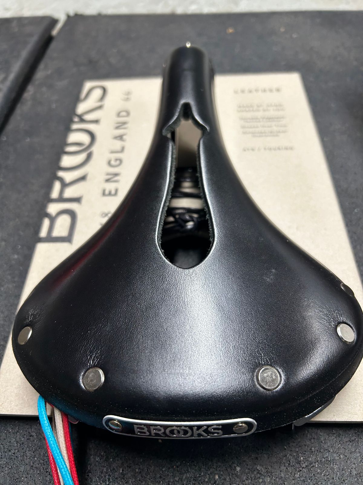 Photo by Vic on May 1, 2026 of the Brooks Saddle in Unknown Natural Veg Tan.