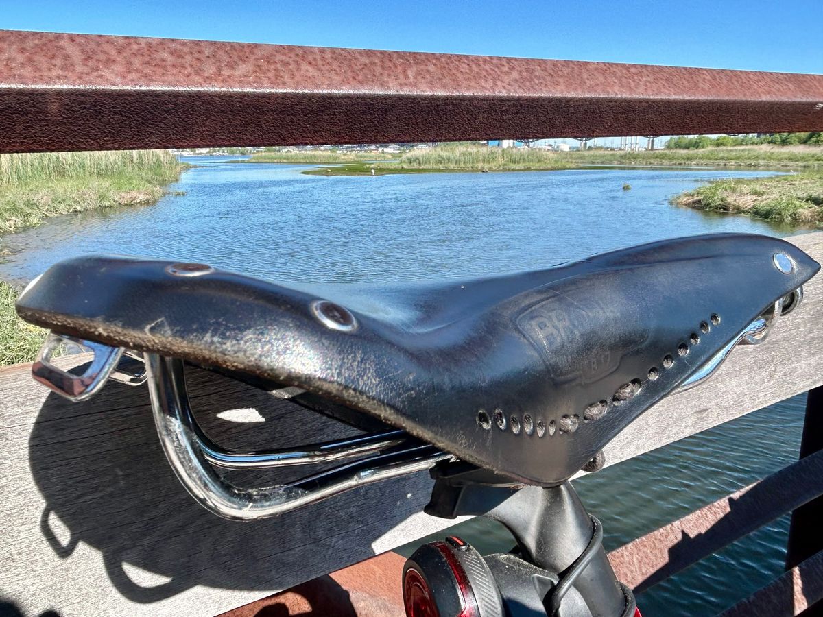Photo by Vic on June 2, 2026 of the Brooks Saddle in Unknown Natural Veg Tan.