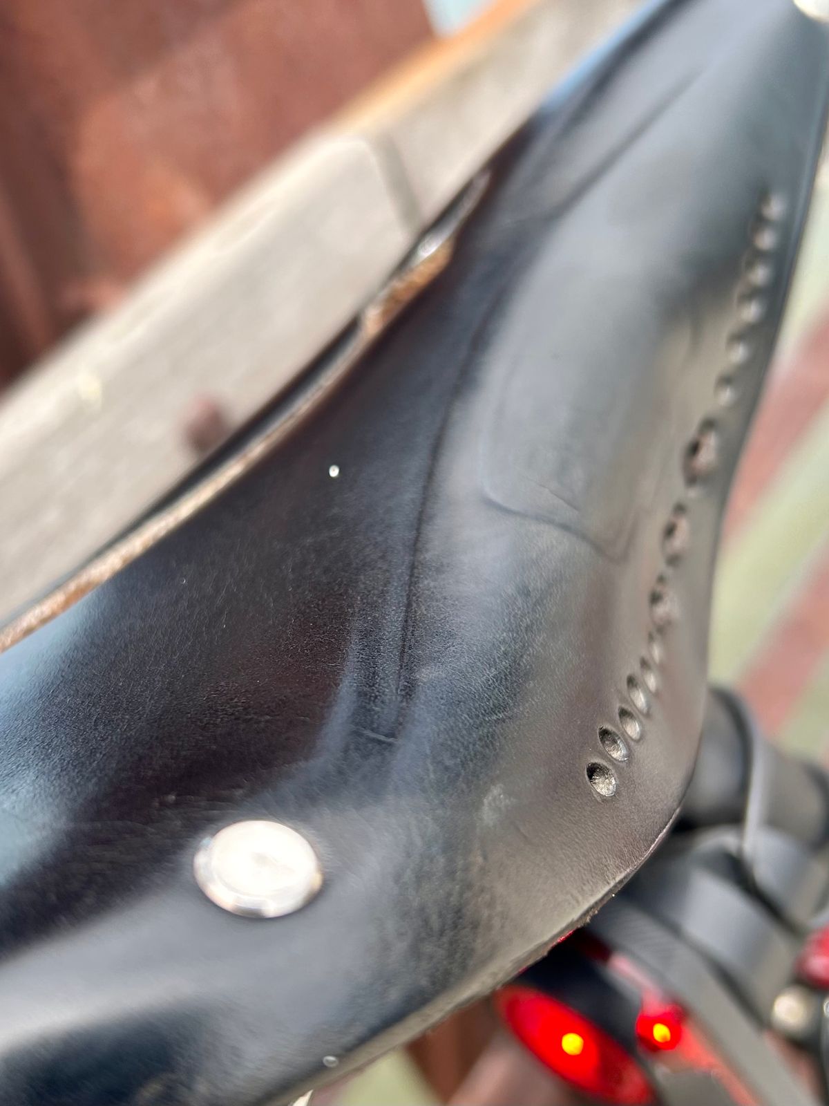 Photo by Vic on June 19, 2026 of the Brooks Saddle in Unknown Natural Veg Tan.
