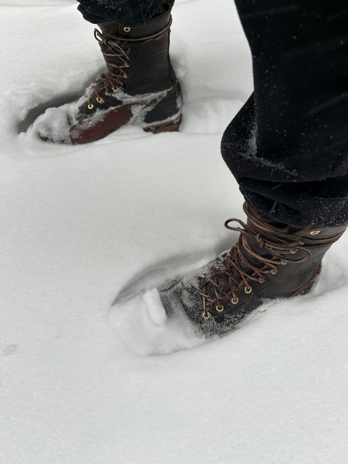 Photo by Vic on January 25, 2026 of the Nicks X Rose Anvil ND1 in Horween Black Waxed Flesh.