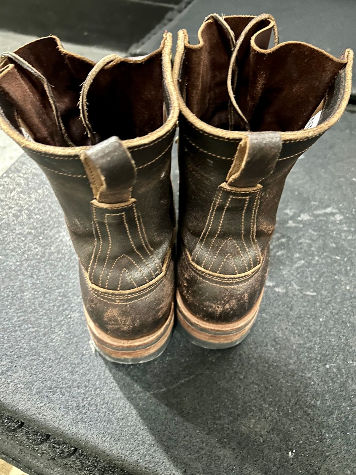 Photo by Vic on January 26, 2026 of the Nicks X Rose Anvil ND1 in Horween Black Waxed Flesh.