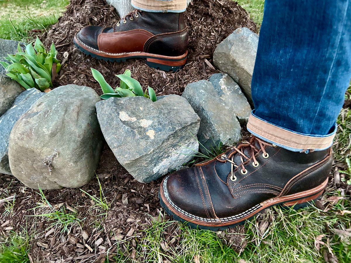 Photo by Vic on March 20, 2026 of the Nicks X Rose Anvil ND1 in Horween Black Waxed Flesh.