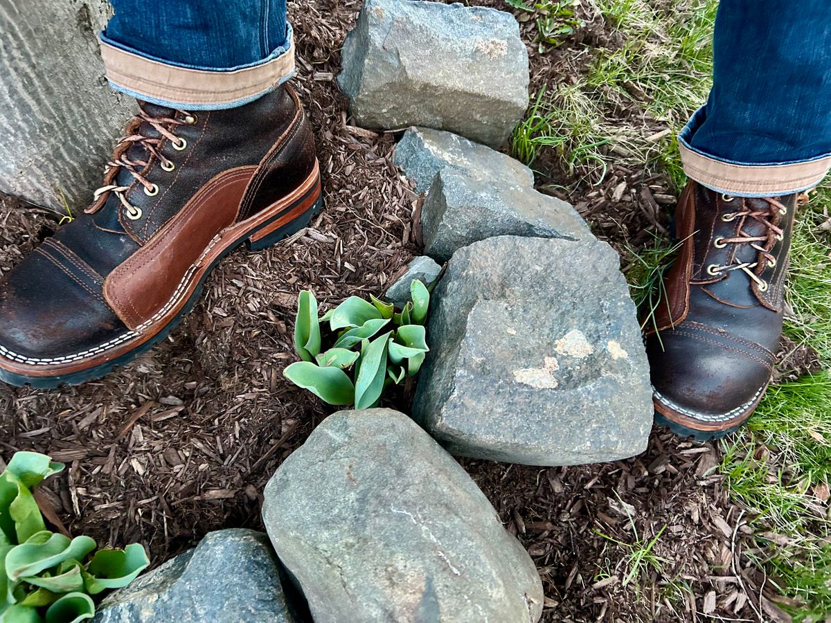Photo by Vic on March 20, 2026 of the Nicks X Rose Anvil ND1 in Horween Black Waxed Flesh.