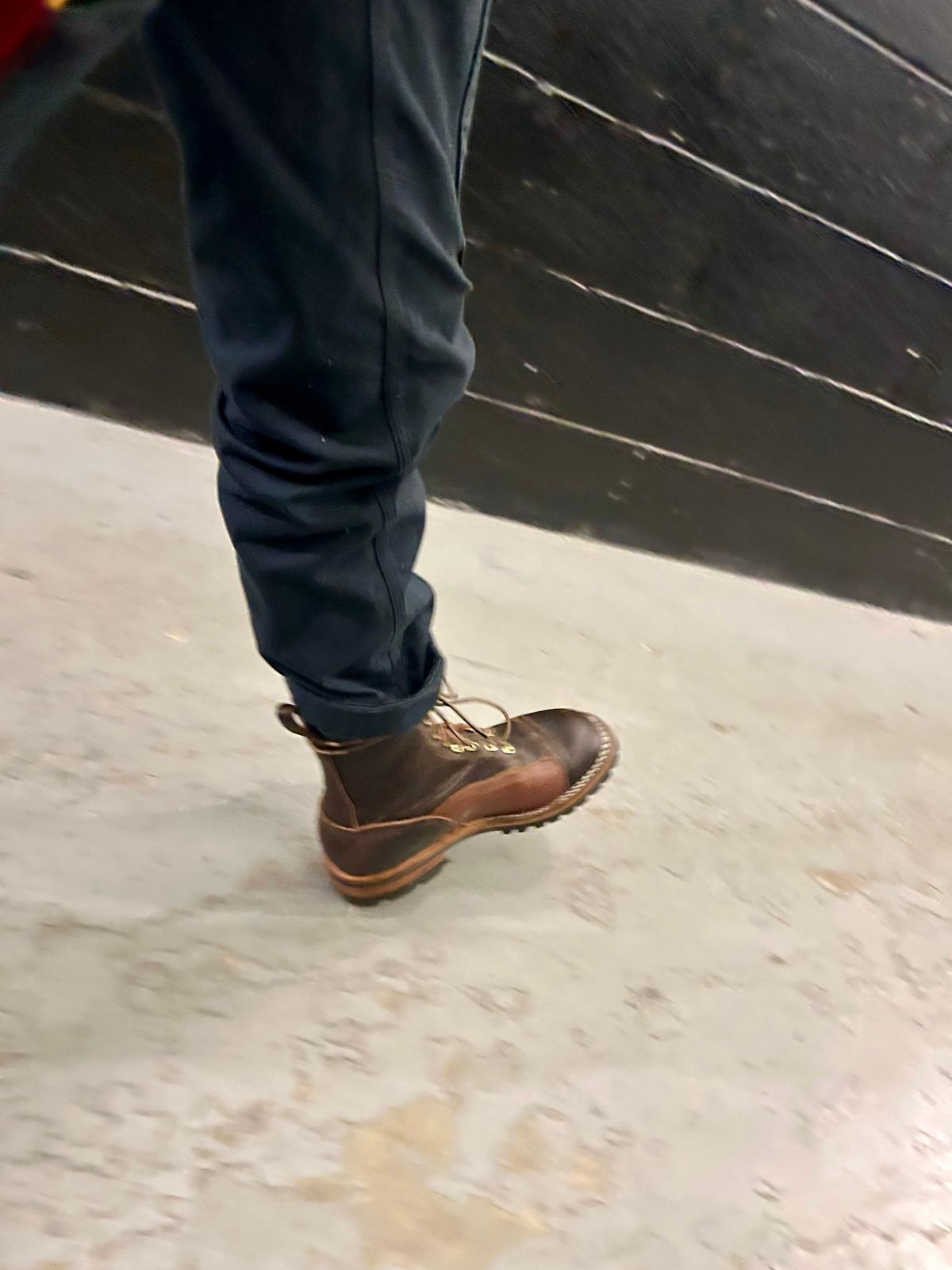 Photo by Vic on March 20, 2026 of the Nicks X Rose Anvil ND1 in Horween Black Waxed Flesh.