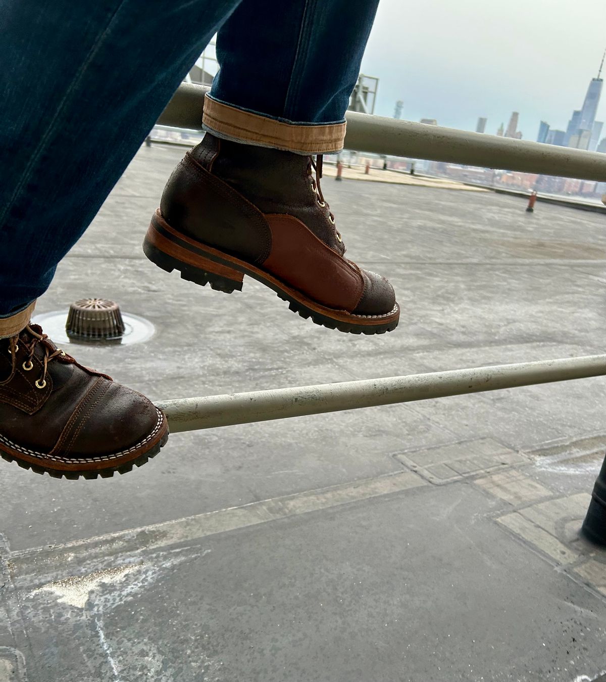 Photo by Vic on March 20, 2026 of the Nicks X Rose Anvil ND1 in Horween Black Waxed Flesh.