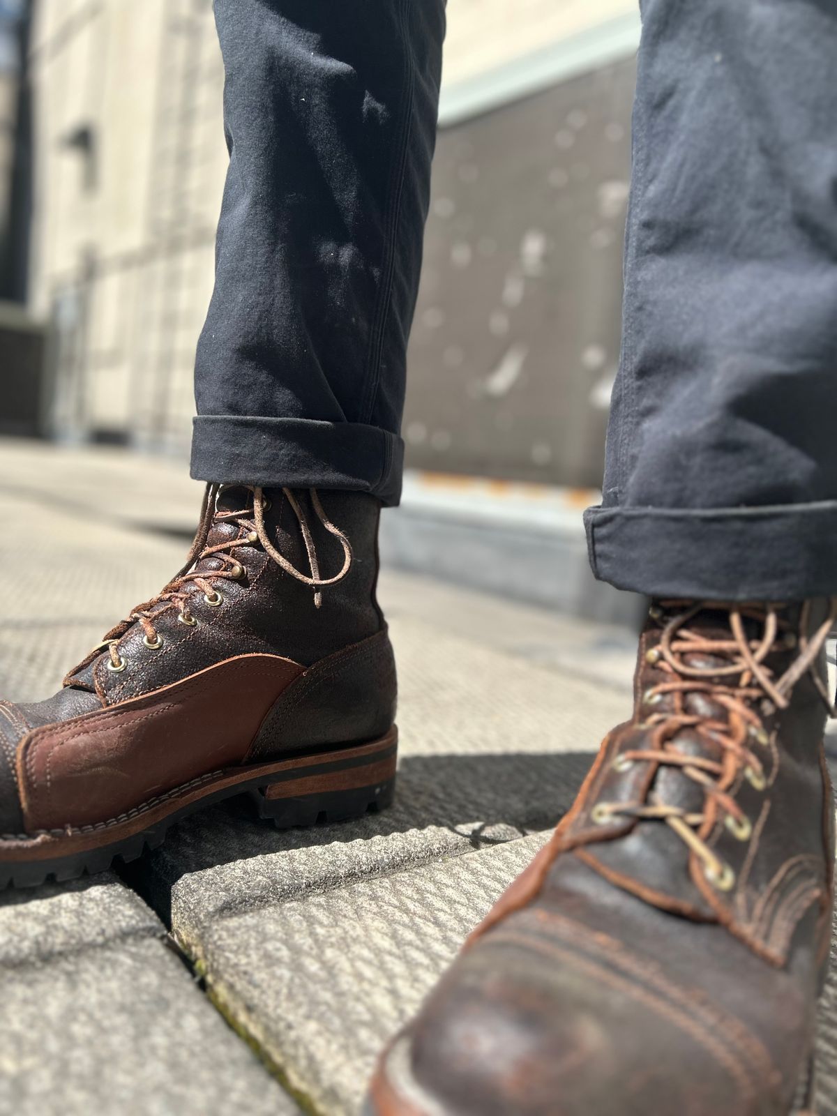 Photo by Vic on April 8, 2026 of the Nicks X Rose Anvil ND1 in Horween Black Waxed Flesh.