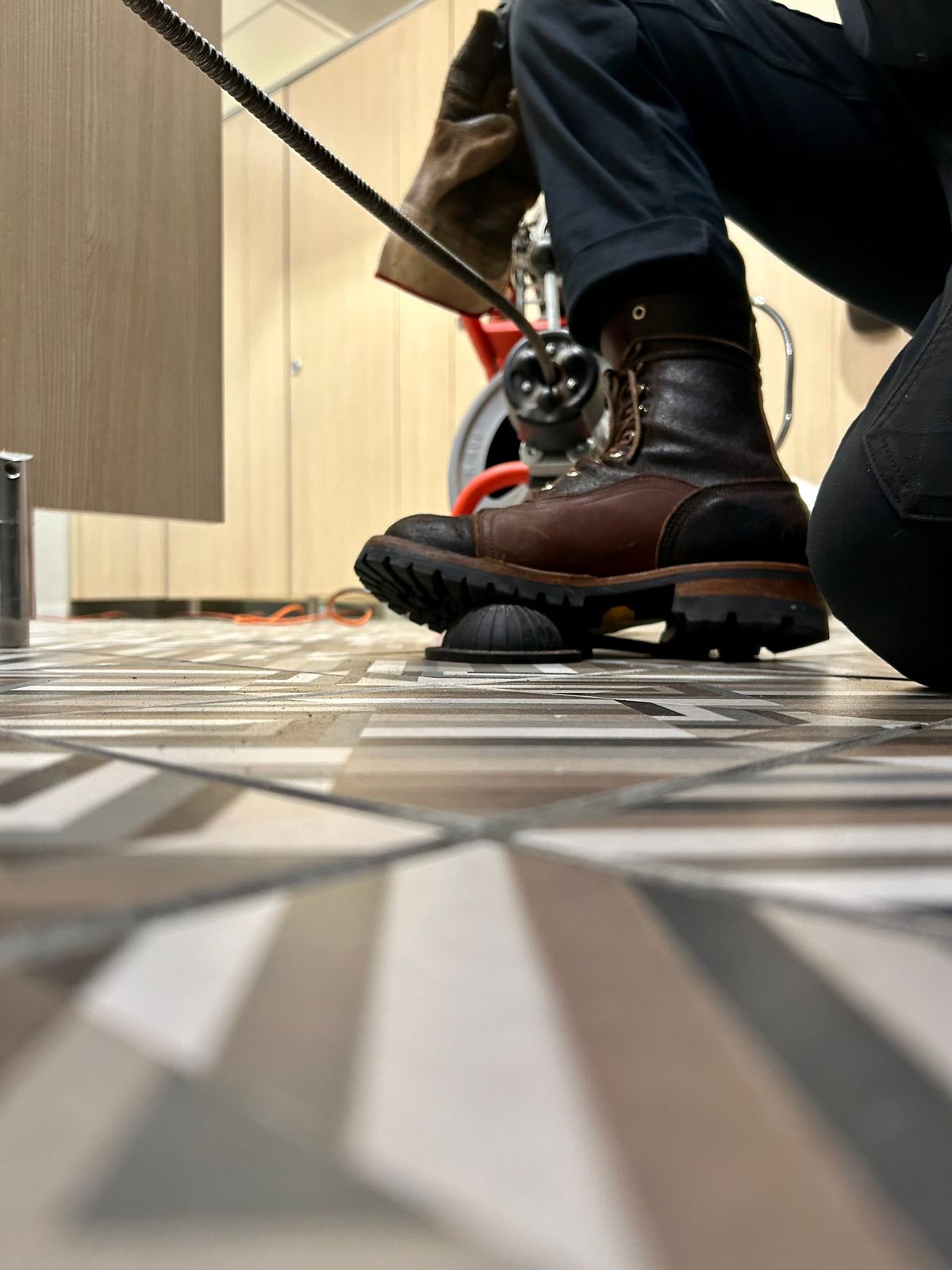 Photo by Vic on April 9, 2026 of the Nicks X Rose Anvil ND1 in Horween Black Waxed Flesh.