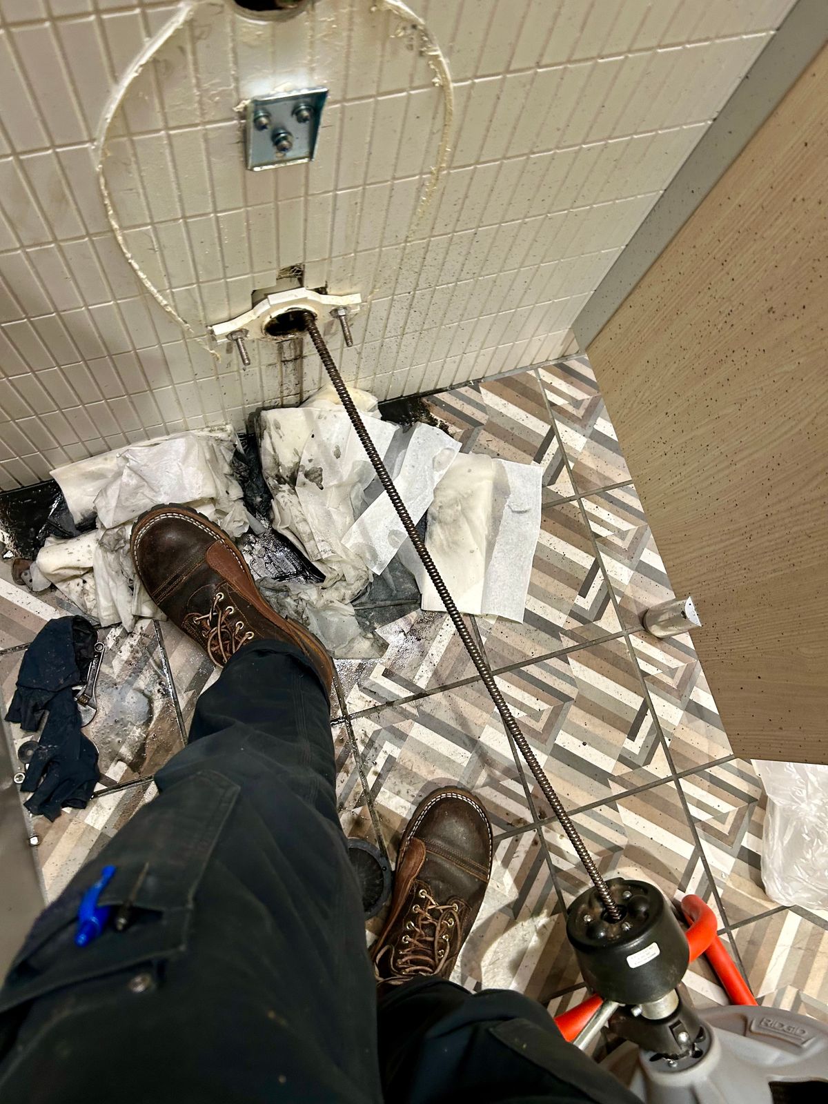 Photo by Vic on April 9, 2026 of the Nicks X Rose Anvil ND1 in Horween Black Waxed Flesh.