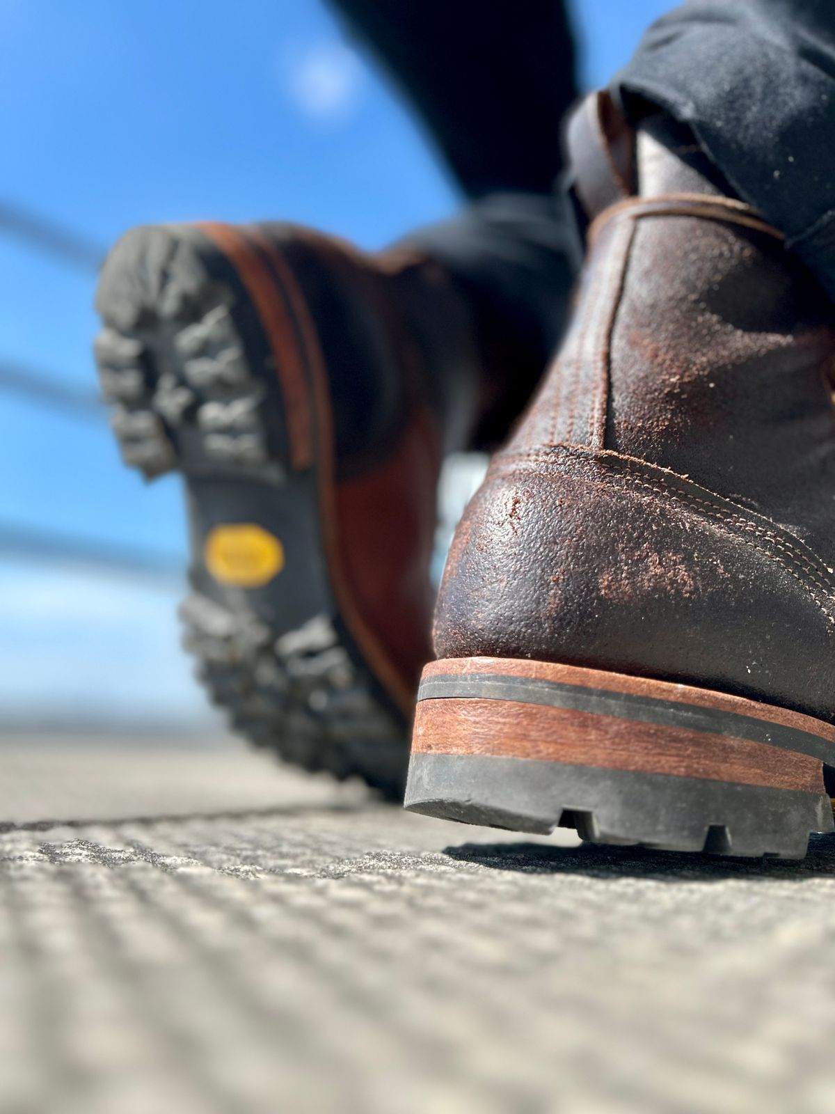 Photo by Vic on April 14, 2026 of the Nicks X Rose Anvil ND1 in Horween Black Waxed Flesh.