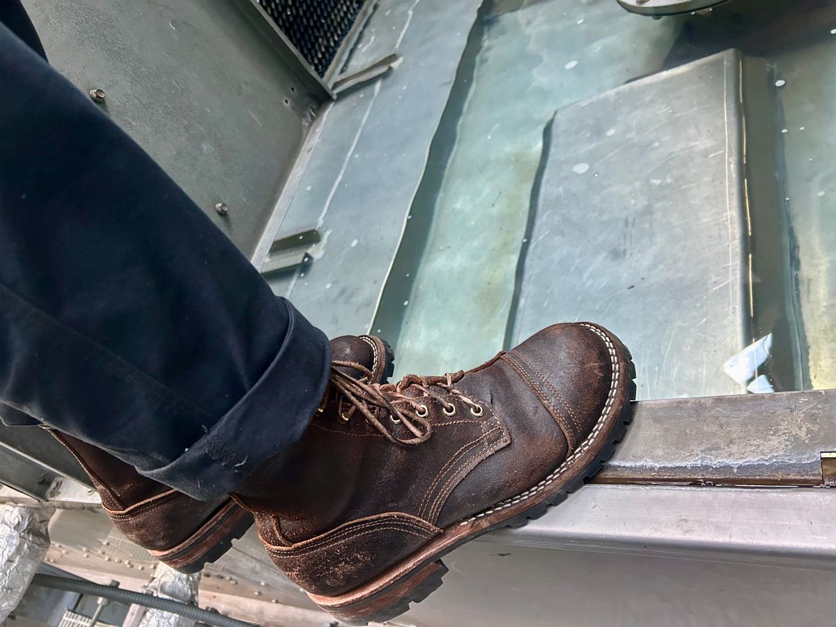 Photo by Vic on May 8, 2026 of the Nicks X Rose Anvil ND1 in Horween Black Waxed Flesh.