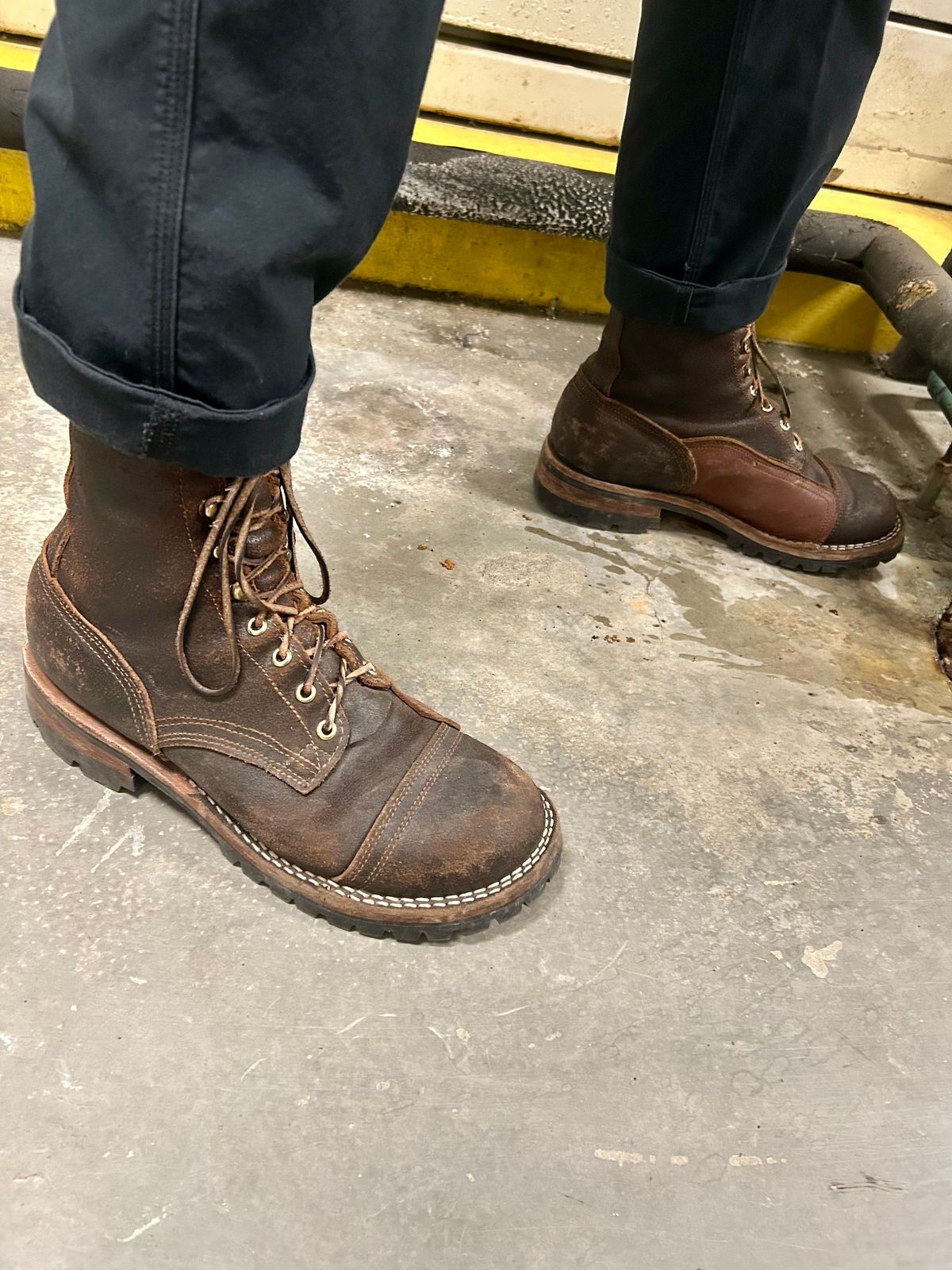Photo by Vic on May 12, 2026 of the Nicks X Rose Anvil ND1 in Horween Black Waxed Flesh.
