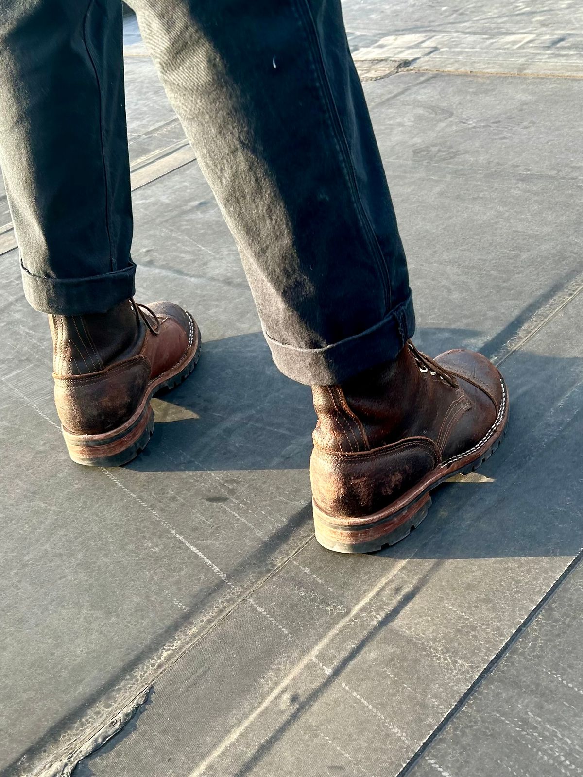 Photo by Vic on May 15, 2026 of the Nicks X Rose Anvil ND1 in Horween Black Waxed Flesh.