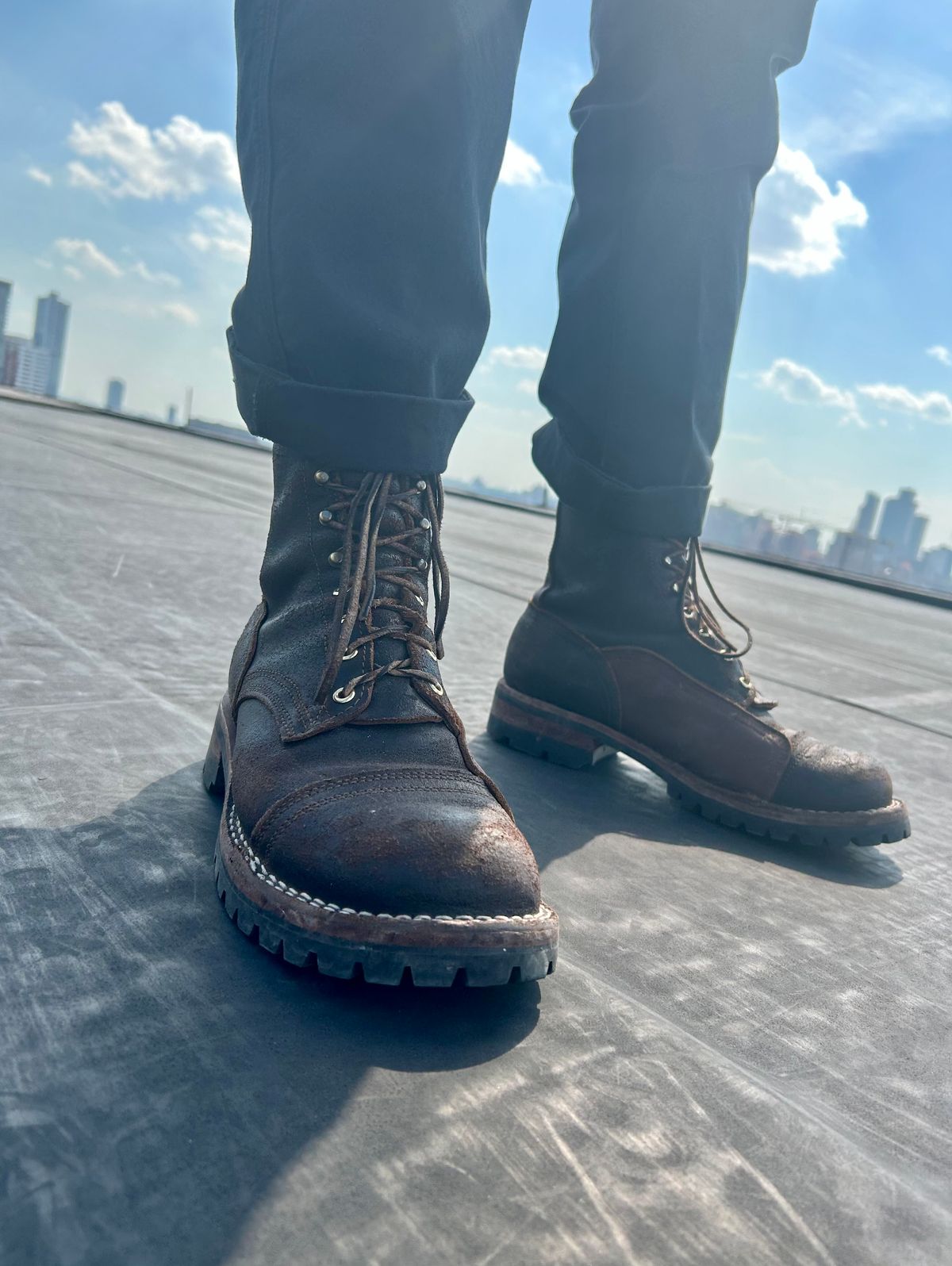 Photo by Vic on May 19, 2026 of the Nicks X Rose Anvil ND1 in Horween Black Waxed Flesh.