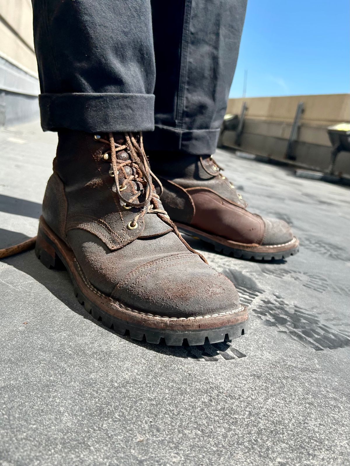 Photo by Vic on May 20, 2026 of the Nicks X Rose Anvil ND1 in Horween Black Waxed Flesh.