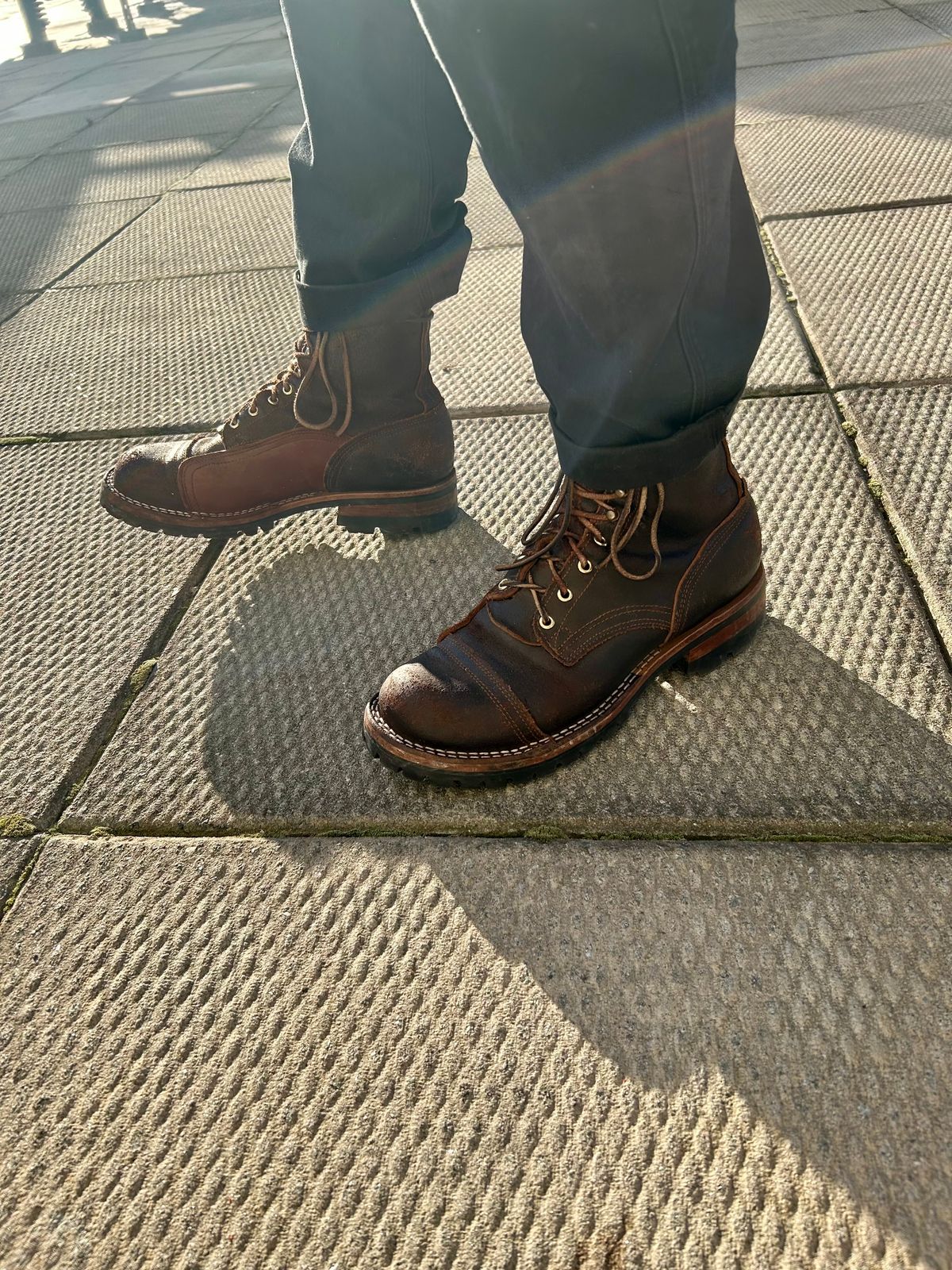 Photo by Vic on June 4, 2026 of the Nicks X Rose Anvil ND1 in Horween Black Waxed Flesh.
